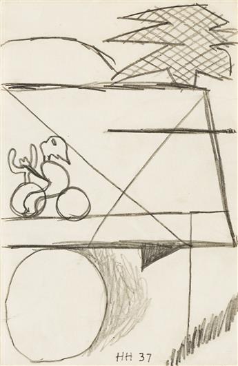 HANANIAH HARARI (1912 - 2000, AMERICAN) Untitled (Six Variations of a Theme).